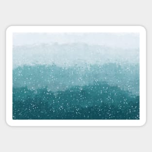 Snowy Jungle Abstract Sticker